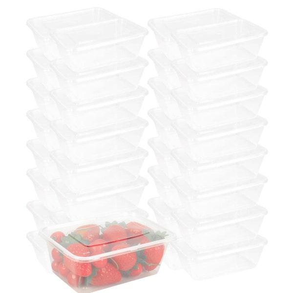 200 Pcs 1000ml Take Away Food Platstic Containers Boxes Base and Lids Bulk Pack Deals499