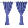 2x Blockout Curtains Panels 3 Layers with Gauze Room Darkening 180x230cm Navy Deals499