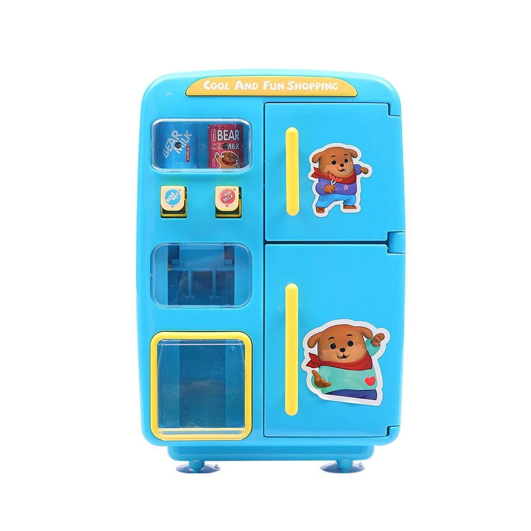 Kids Play Set 2 IN 1 Refrigerator Vending Machine Kitchen Pretend Play Toys Blue Deals499