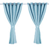 2x Blockout Curtains Panels 3 Layers with Gauze Darkening 240x213cm Turquoise Deals499