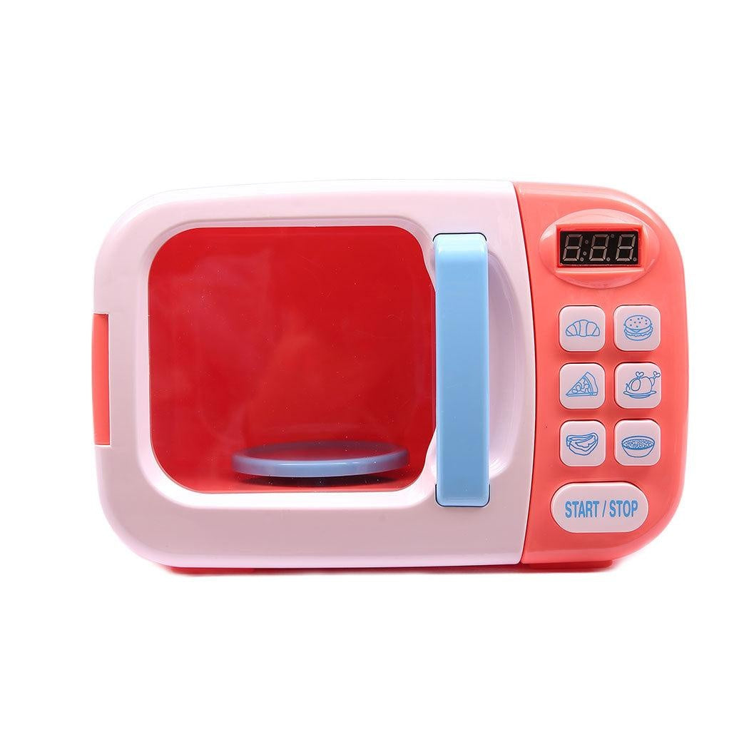 32x Kids Kitchen Play Set Electric Microwave Oven Pretend Play Toys Cooking Pink Deals499