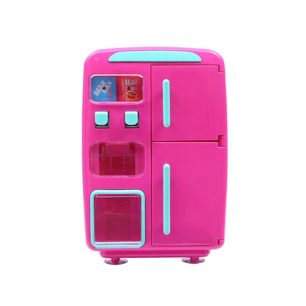 Kids Play Set 2 IN 1 Refrigerator Vending Machine Kitchen Pretend Play Toys Pink Deals499