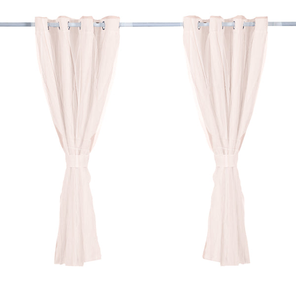 2x Blockout Curtains Panels 3 Layers with Gauze Room Darkening 140x244cm Rose Deals499