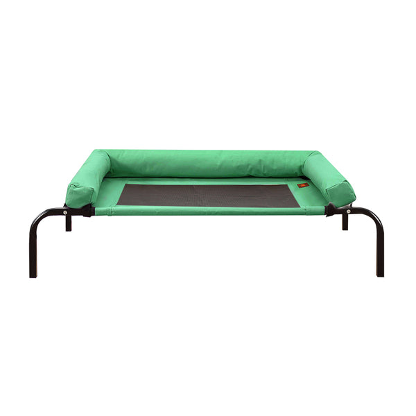 PaWz Pet Bed Heavy Duty Frame Hammock Bolster Trampoline Dog Puppy Mesh XL Green Deals499