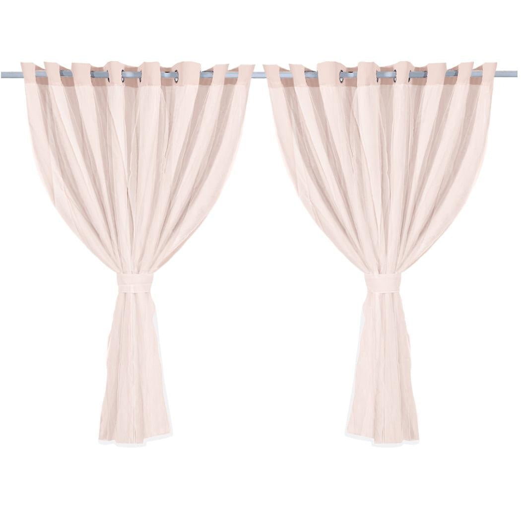 2x Blockout Curtains Panels 3 Layers with Gauze Room Darkening 300x230cm Rose Deals499