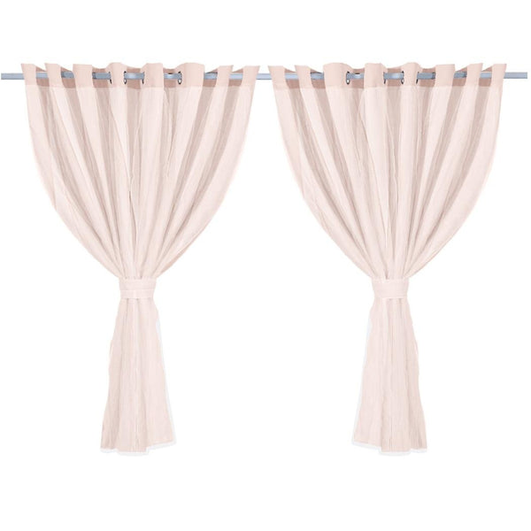 2x Blockout Curtains Panels 3 Layers with Gauze Room Darkening 300x230cm Rose Deals499