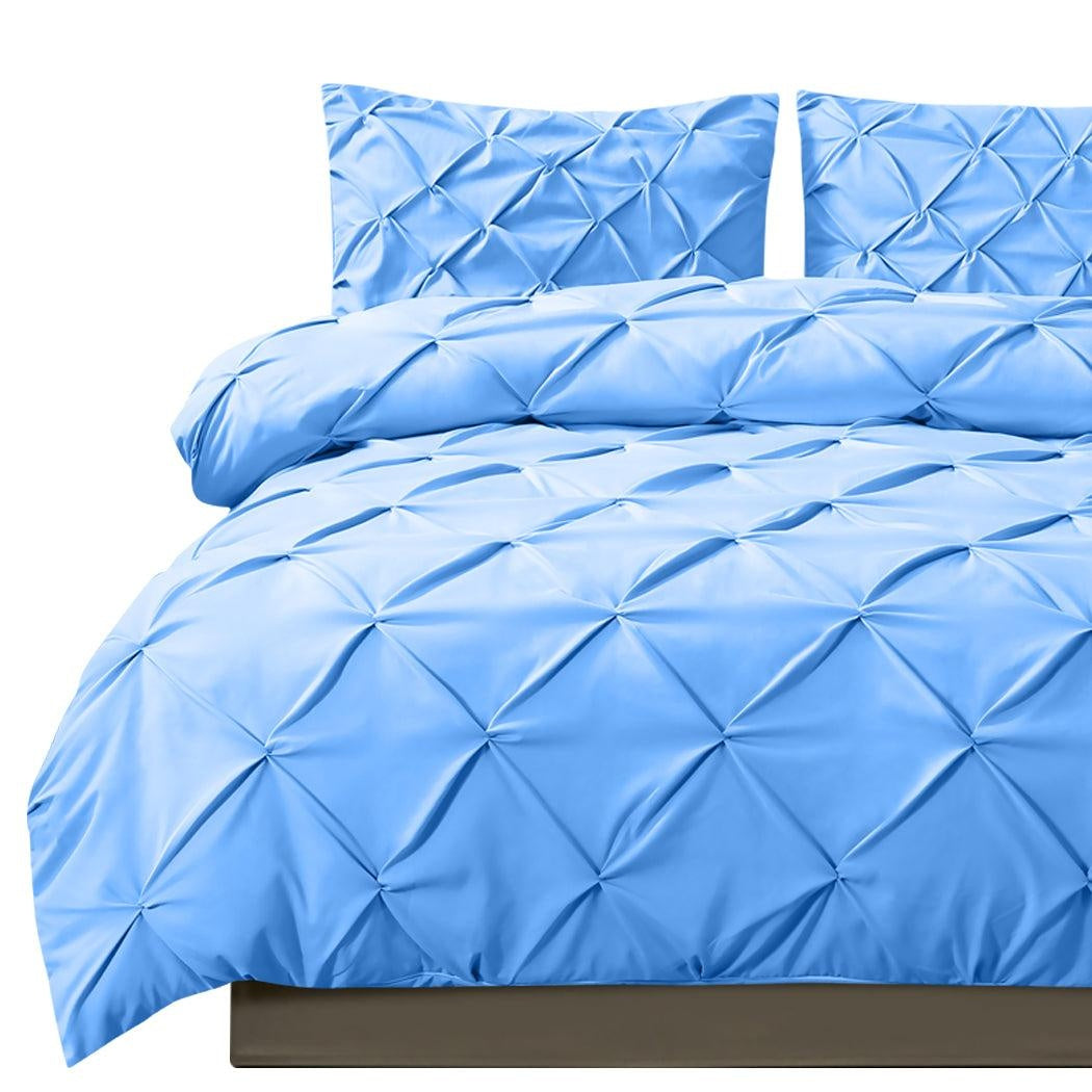 DreamZ Diamond Pintuck Duvet Cover and Pillow Case Set in UQ Size in Navy Colour Deals499