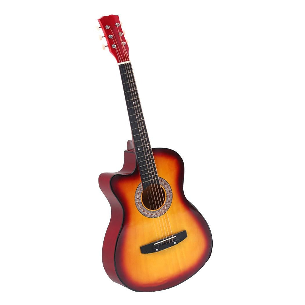 BoPeep 38 Inch Wooden Folk Acoustic Guitar Classical Cutaway Steel String w/ Bag Deals499