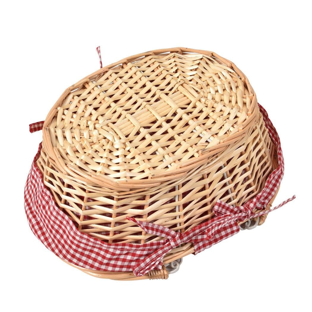 Picnic Basket Wicker Baskets Outdoor Deluxe Gift Storage Person Storage Carry Deals499