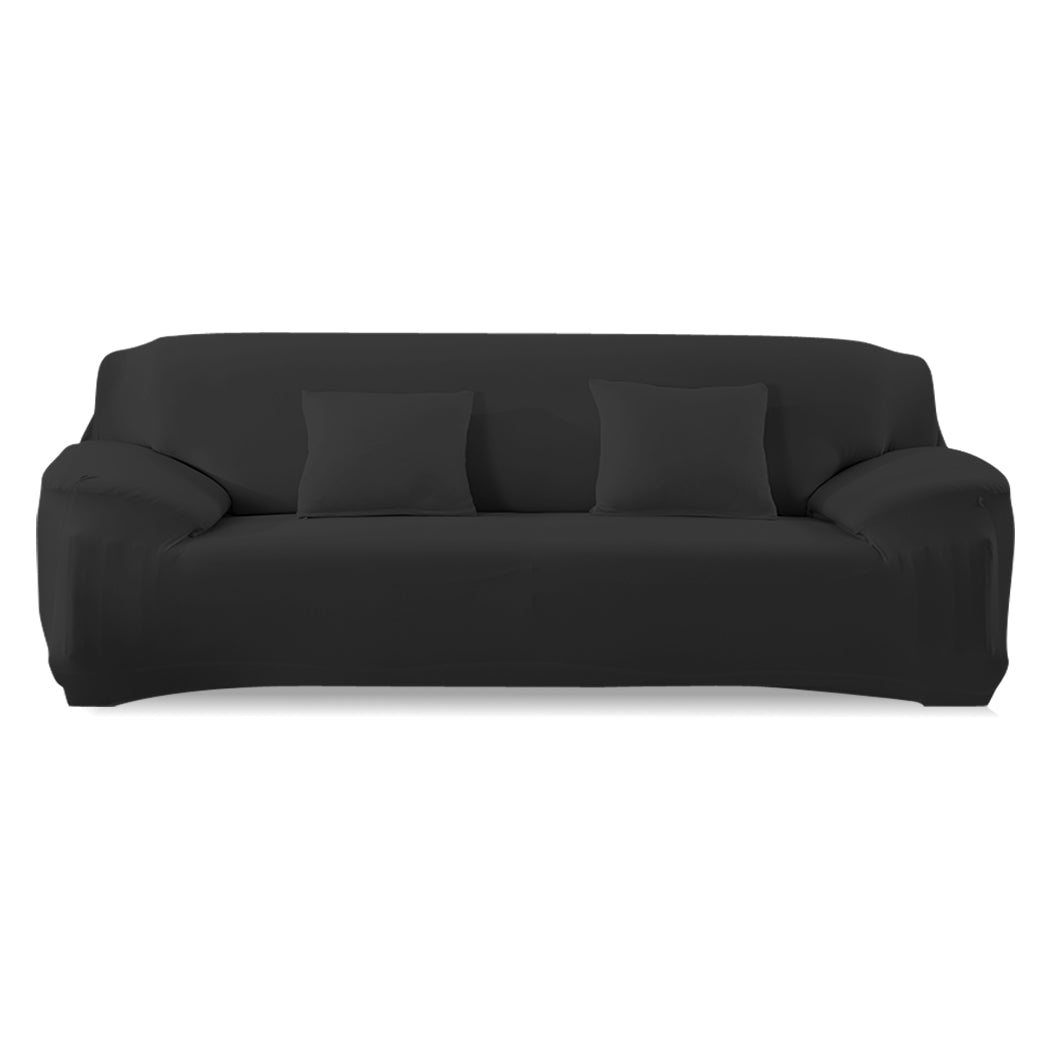 Easy Fit Stretch Couch Sofa Slipcovers Protectors Covers 4 Seater Black Deals499