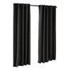 2X Blockout Curtains Blackout Curtain Bedroom Window Eyelet Black 140CM x 244CM Deals499