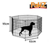 PaWz Pet Dog Playpen Puppy Exercise 8 Panel Fence Black Extension No Door 36" Deals499