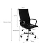 Office Chair Gaming Chair Home Work Study PU Mat Seat High-Back Computer Black Deals499