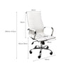 Office Chair Gaming Chair Home Work Study PU Mat Seat High-Back Computer White Deals499