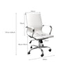 Office Chair Home Work Study Gaming Chairs PU Mat Seat Mid-Back Computer White Deals499