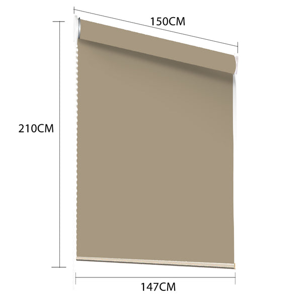 Modern Blockout Roller Blinds Curtain Full Sun Shading Room Tan 150cmx210cm Deals499