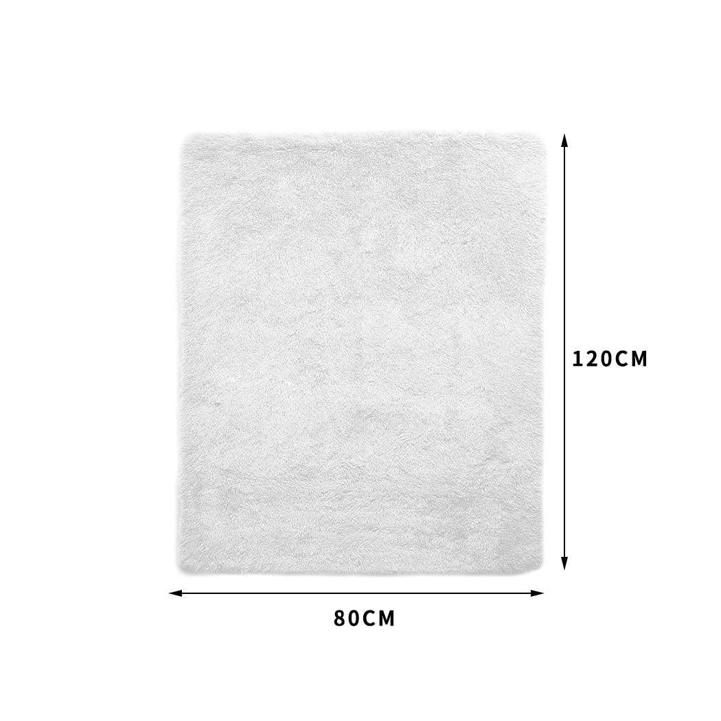 Designer Soft Shag Shaggy Floor Confetti Rug Carpet Home Decor 80x120cm White Deals499