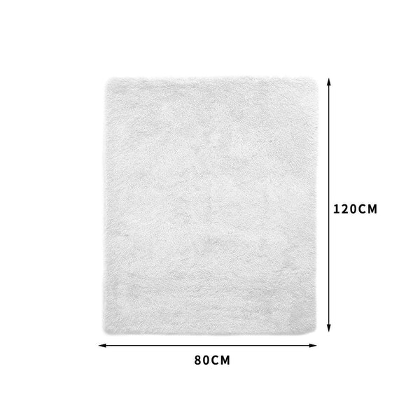 Designer Soft Shag Shaggy Floor Confetti Rug Carpet Home Decor 80x120cm White Deals499