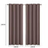 2x Blockout Curtains Panels 3 Layers Eyelet Room Darkening 140x230cm Taupe Deals499