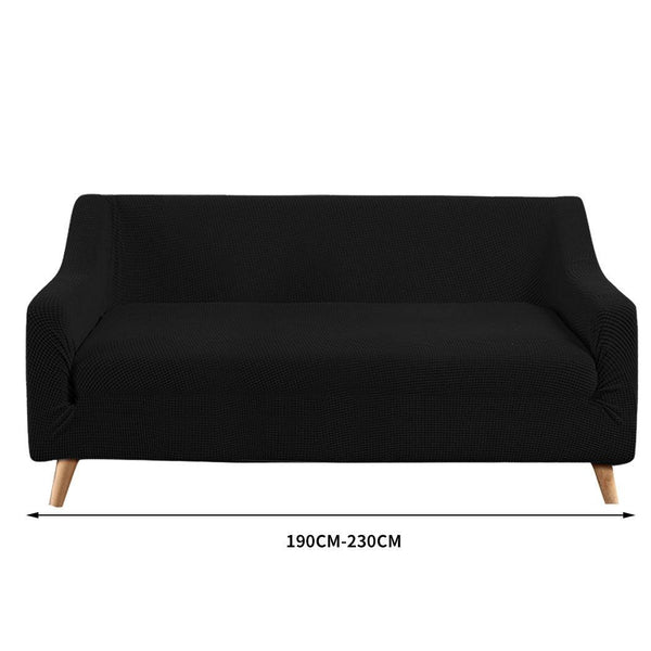 Couch Stretch Sofa Lounge Cover Protector Slipcover 3 Seater Black Deals499