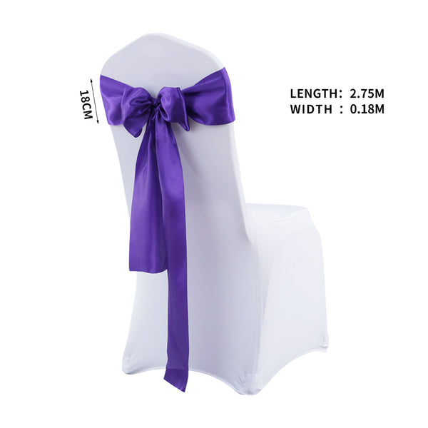 20x Satin Chair Sashes Cloth Cover Wedding Party Event Decoration Table Runner Deals499