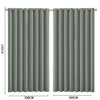 2x Blockout Curtains Panels 3 Layers Eyelet Room Darkening 300x230cm Grey Deals499