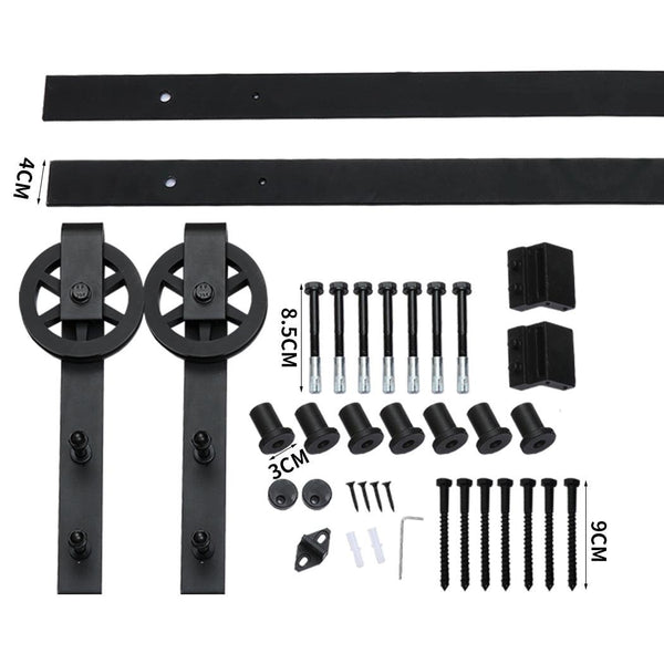 3M Antique Classic Style Single Sliding Barn Door Hardware Track Roller Kit Deals499