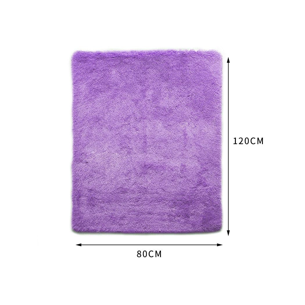 Designer Soft Shag Shaggy Floor Confetti Rug Carpet Home Decor 80x120cm Purple Deals499