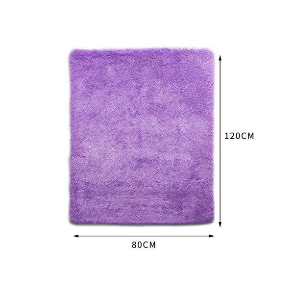 Designer Soft Shag Shaggy Floor Confetti Rug Carpet Home Decor 80x120cm Purple Deals499