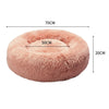 Pet Bed Cat Dog Donut Nest Calming Kennel Cave Deep Sleeping Pink L Deals499