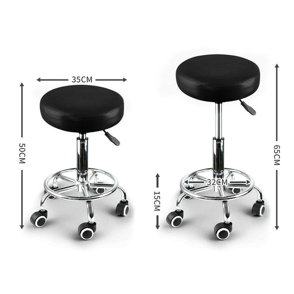 2x Levede Swivel Salon Barstool Hairdressing Stool Barber Chair Equipment Beauty Deals499