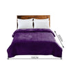 DreamZ 320GSM 220x160cm Ultra Soft Mink Blanket Warm Throw in Aubergine Colour Deals499