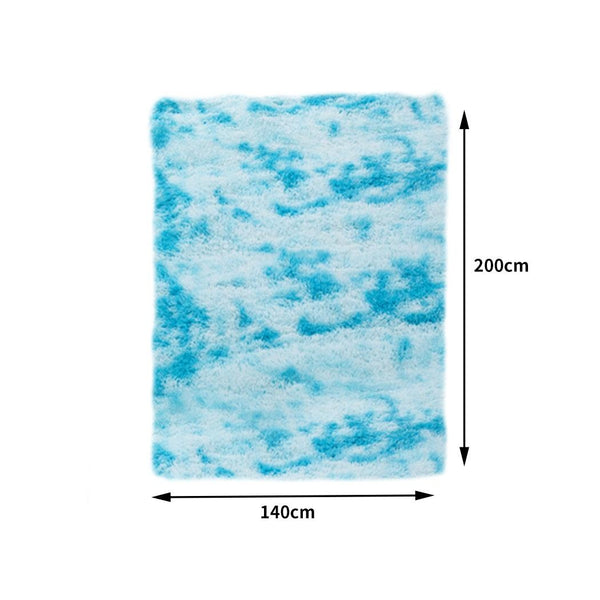 Floor Rug Shaggy Rugs Soft Large Carpet Area Tie-dyed Maldives 140x200cm Deals499