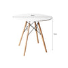 Office Dining Table Meeting Tables Round Desk Wooden Home Cafe Modern Desks 75cm Deals499