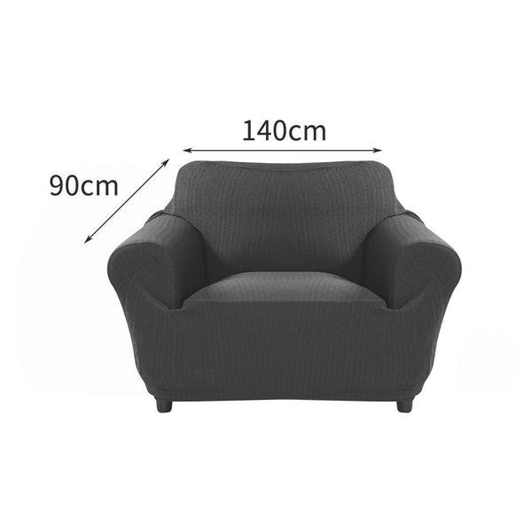 Sofa Cover Slipcover Protector Couch Covers 1-Seater Dark Grey Deals499