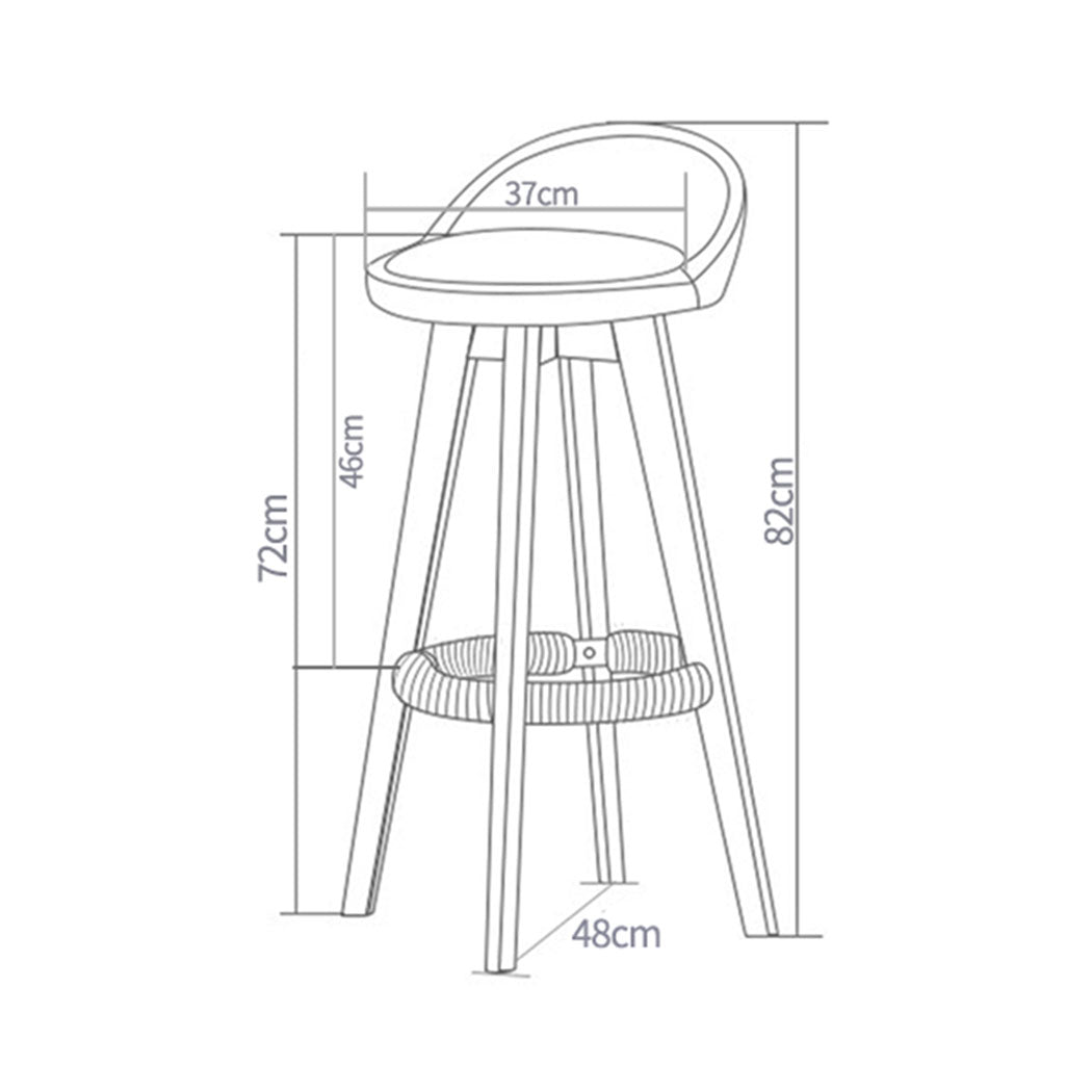 2x Levede Leather Swivel Bar Stool Kitchen Stool Dining Chair Barstools Cream Deals499