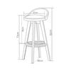 2x Levede Leather Swivel Bar Stool Kitchen Stool Dining Chair Barstools Cream Deals499