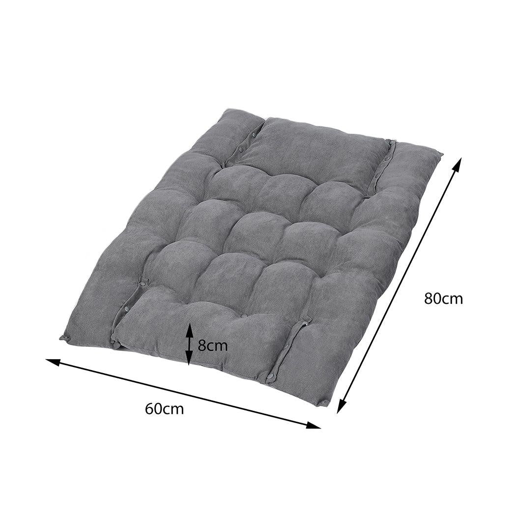 PaWz Pet Bed 2 Way Use Dog Cat Soft Warm Calming Mat Sleeping Kennel Sofa Grey M Deals499