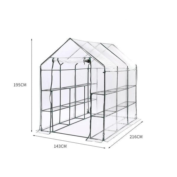 3 Tier Walk In Greenhouse Garden Shed PVC Cover Film Tunnel Green House Plant Deals499