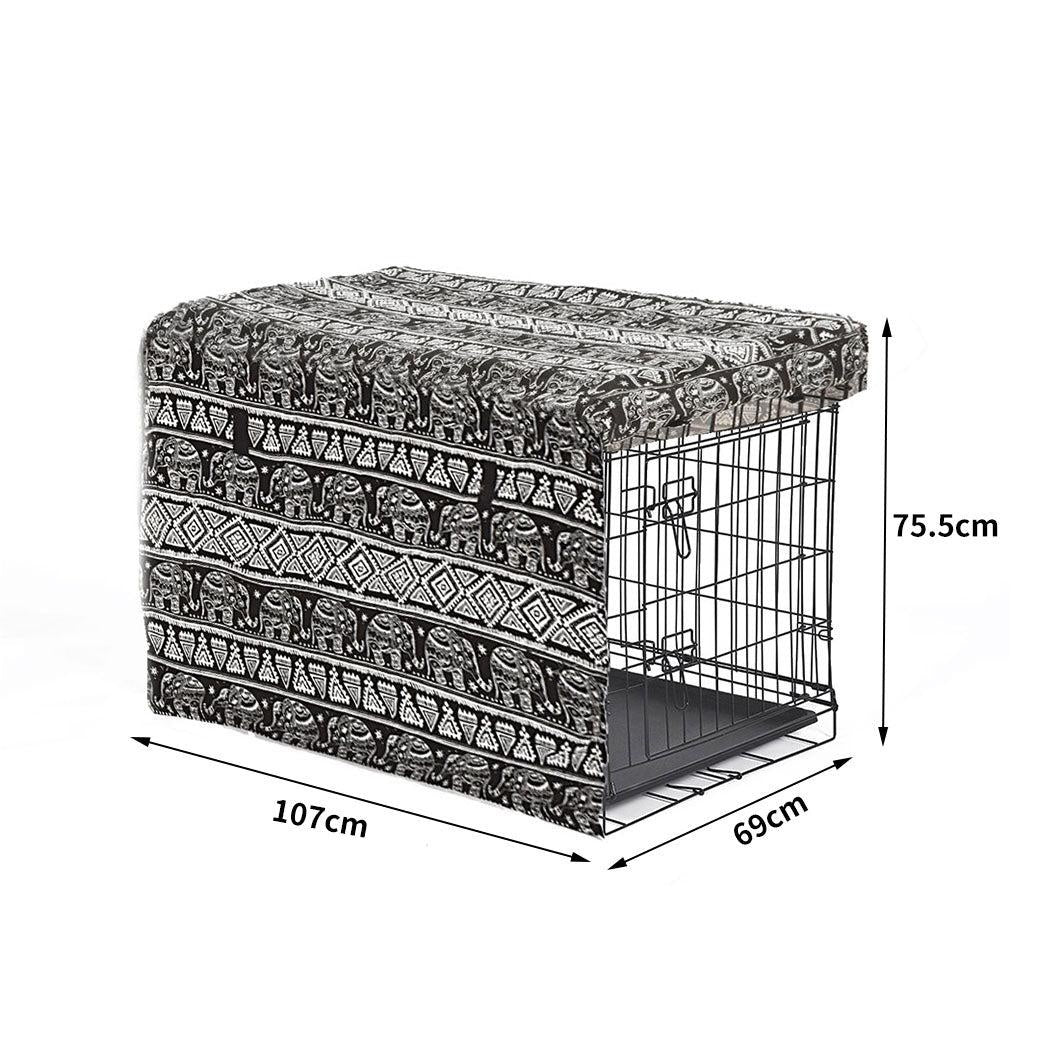 PaWz Pet Dog Cage Crate Metal Carrier Portable Kennel With Cover 42