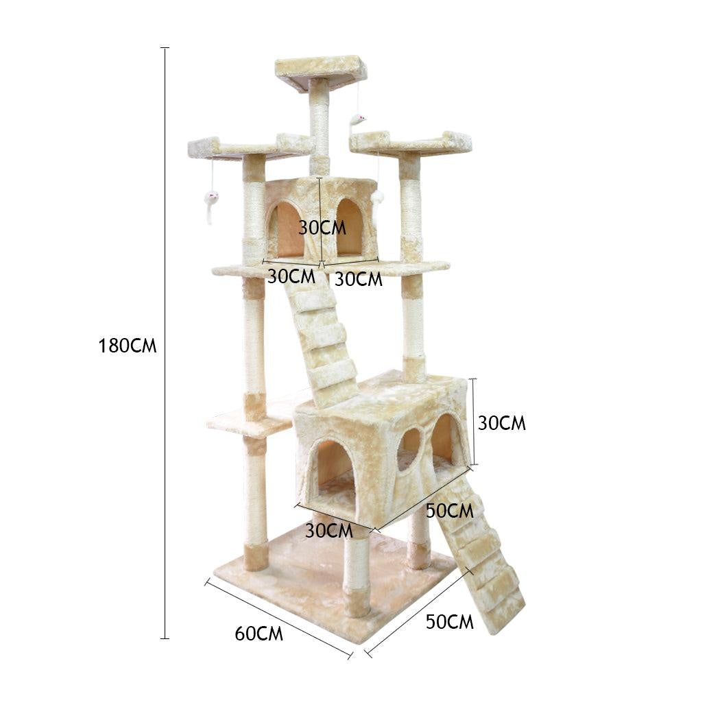 PaWz 1,8M Cat Scratching Post Tree Gym House Condo Furniture Scratcher Pole Deals499