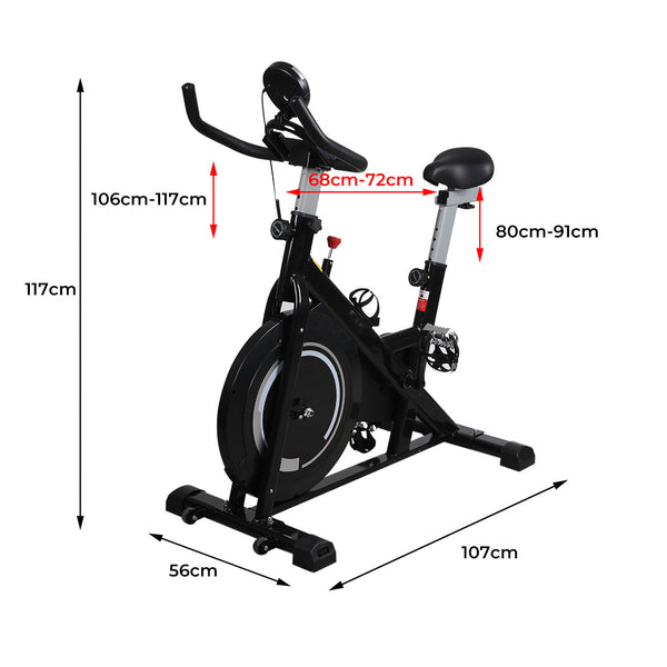 Spin Bike Fitness Exercise Bike Flywheel Commercial Home Gym Workout LCD Display Deals499