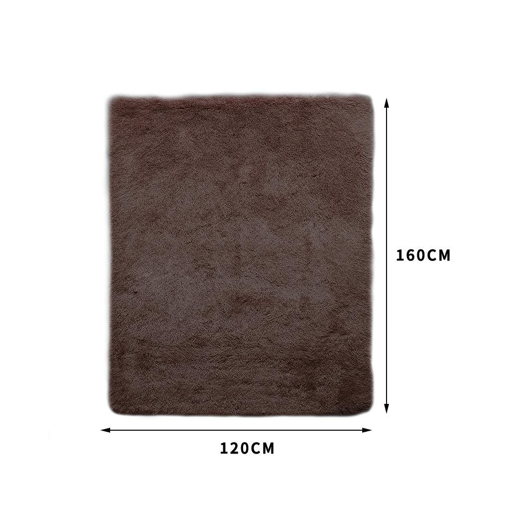 Designer Soft Shag Shaggy Floor Confetti Rug Carpet Home Decor 120x160cm Coffee Deals499