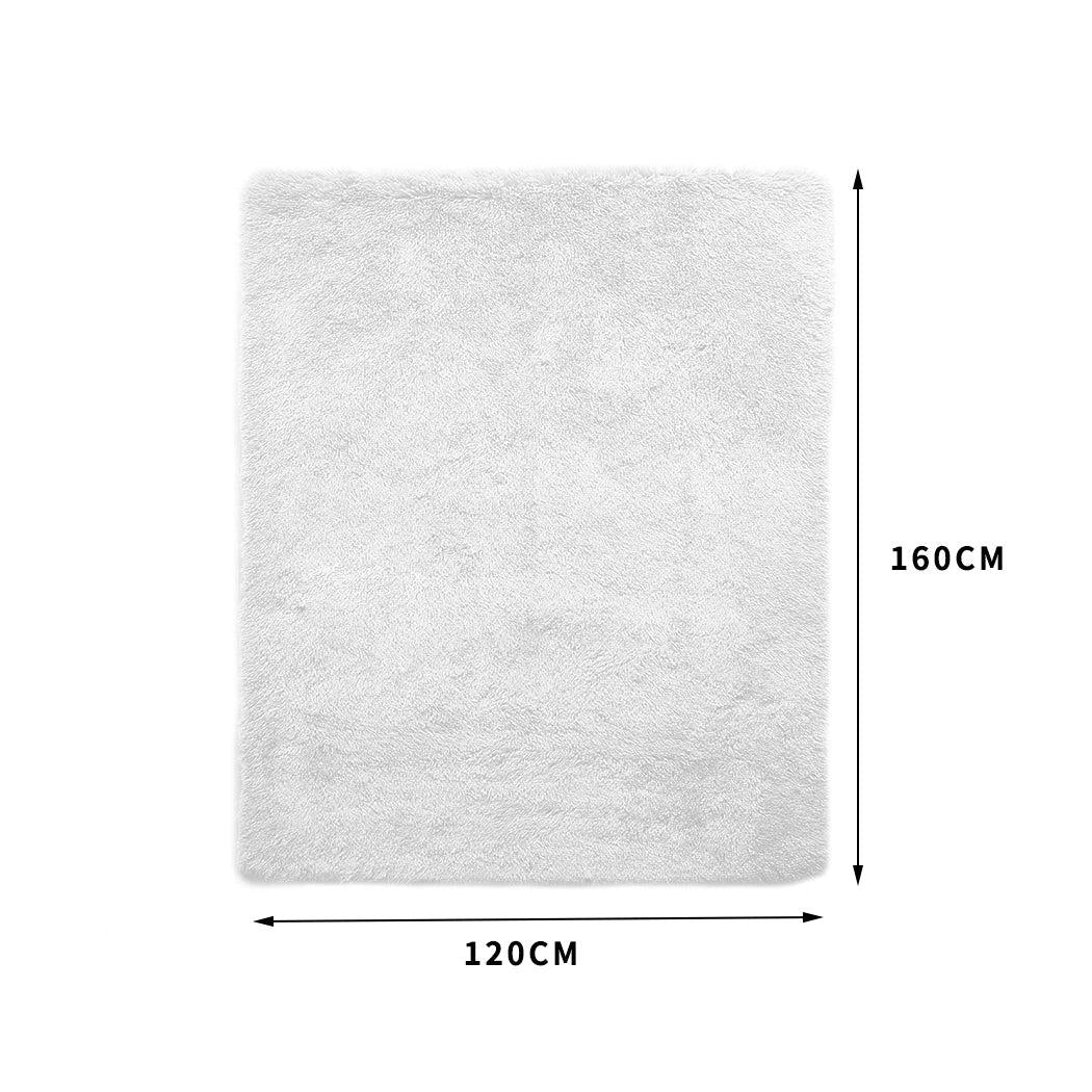 Designer Soft Shag Shaggy Floor Confetti Rug Carpet Home Decor 120x160cm White Deals499