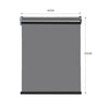 Modern Day/Night Double Roller Blinds Commercial Quality 60x210cm Charcoal Black Deals499