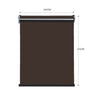 Modern Day/Night Double Roller Blinds Commercial Quality 240x210cm Coffee Black Deals499