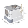 Cat Litter Box Fully Enclosed Kitty Toilet Trapping Sifting Odor Control Basin Deals499