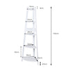 Levede 5 Tier Corner Shelf Wooden Storage Home Display Rack Plant Stand White Deals499