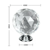 40mm 10Pack Clear Crystal Glass Door Pull Knobs Knob Drawer Handle Cabinet +Screw Deals499