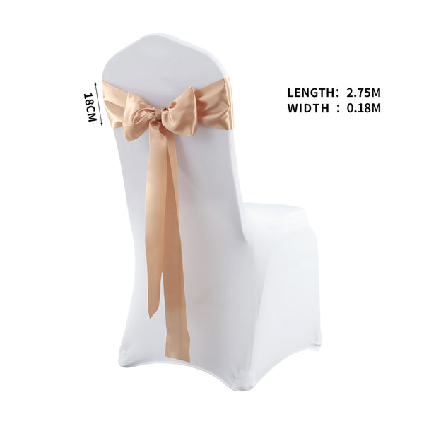 50x Satin Chair Sashes Cloth Cover Wedding Party Event Decoration Table Runner Deals499